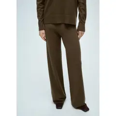 MANGO - Pantalón Wide Casual Mujer