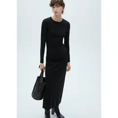 MANGO - Vestido Largo Algodón Mujer