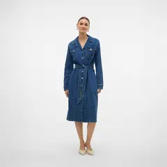 VERO MODA - Vestido Largo Algodón Mujer