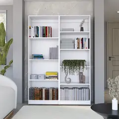 TUHOME - Dos Estantes 4 Rep 3 Rep Home Blanco