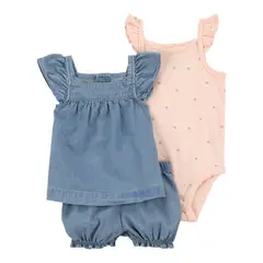 CARTER'S - Conjunto 3 Piezas Bebé Niña Carters
