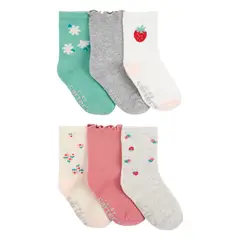 CARTER'S - Medias Bebé Unisex Pack X6 Algodón Carters