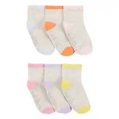 CARTER'S - Medias Bebé Unisex Pack X6 Algodón Carters