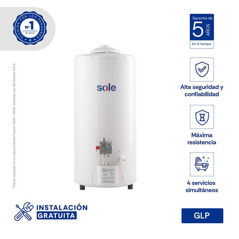 Termotanque Glp Tipo A 75l C/acc