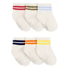 CARTER'S - Medias Bebé Unisex Pack X6 Algodón Carters