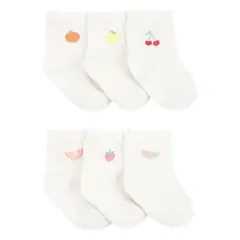 CARTER'S - Medias Bebé Unisex Pack X6 Algodón Carters