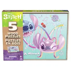 SPIN GAMES - Pack X5 Rompecabezas De Madera Stitch