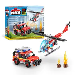 MAX BUILD MORE - Set De Juego Bloques Rescate De Incendio 265pz Max