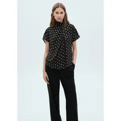 MANGO - Blusa Manga Corta Casual Mujer