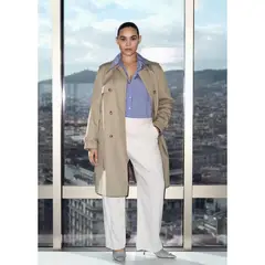 MANGO - Abrigo 100% Algodón Mujer