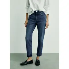 MANGO - Jean Mom Tiro Alto Mujer