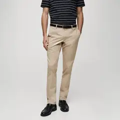 MANGO - Pantalón Algodón Hombre Man