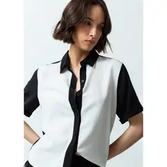 NAF NAF - Blusa Manga Corta Casual Mujer