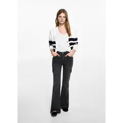MANGO TEEN - Jean Flare Tiro Alto Mujer