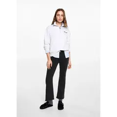 MANGO TEEN - Jean Flare Tiro Alto Mujer Mango Teen.