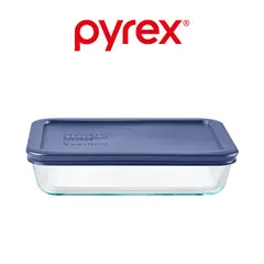 PYREX - Fuente Rectangular Azul 3 Tz