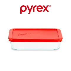 PYREX - Fuente Rectangular Rojo 3 Tz
