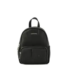 AMPHORA - Mochila Maia Negro Y Textura