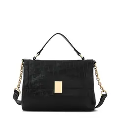 AMPHORA - Crossbody Thais Negro Y Textura