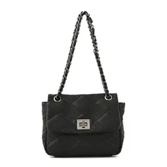 AMPHORA - Crossbody Verona Negro Y Textura