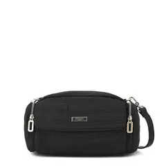 AMPHORA - Crossbody Madeleine Negro Y Textura