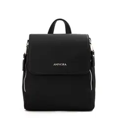 AMPHORA - Mochila Neferet Negro Y Textura