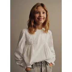 MANGO KIDS - Blusa Niña Algodón