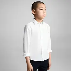 MANGO KIDS - Camisa Niño Manga Larga Algodón