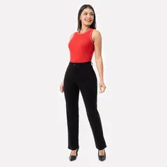 PIONIER - Pantalon Recto Algodón Mujer