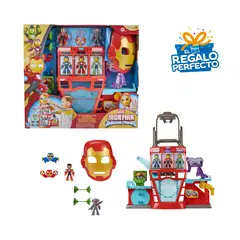 MARVEL - Figura De Acción Iron Man And His Awesome Friends Cuartel General