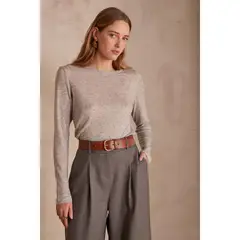 MAISON 123 - Polo Manga Larga Casual Mujer