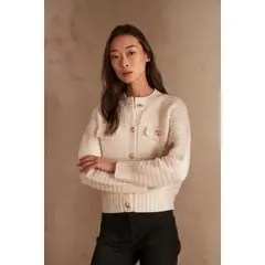 MAISON 123 - Cárdigan Casual Mujer