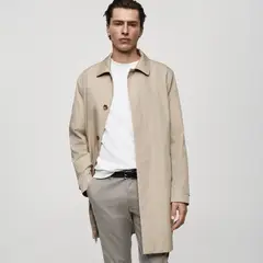 MANGO - Abrigo Largo Hombre Man