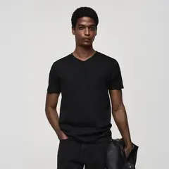 MANGO - Polo Cuello Pico Slim Fit 100% Algodón Man