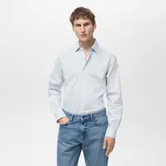 MANGO - Camisa Regular Fit Algodón Stretch Man