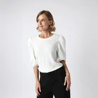 APOLOGY - Blusa Manga Corta Casual Mujer x Viviana Rivas Plata
