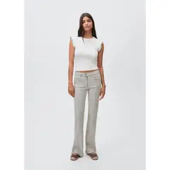 MANGO TEEN - Jean Flare Tiro Alto Mujer