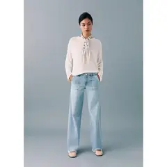 MANGO TEEN - Jean Wide Leg Tiro Alto Mujer