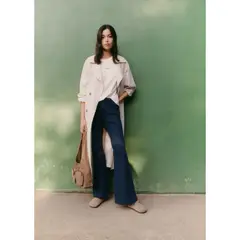 MANGO TEEN - Jean Flare Tiro Alto Mujer