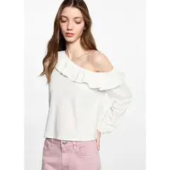 MANGO TEEN - Polo Manga Larga 100% Algodón Mujer