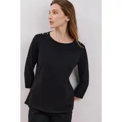 CORTEFIEL - Polo Manga Larga Algodón Mujer