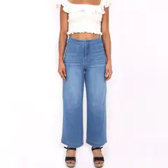 KAYRA POBLET - Jean Culotte Tiro Alto Mujer Kayra Poblet.