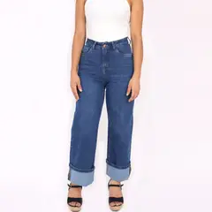 KAYRA POBLET - Jean Straight Tiro Alto Mujer Kayra Poblet.