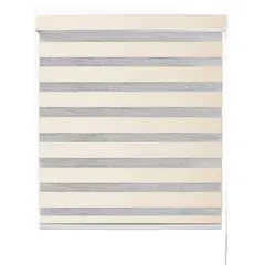 DECOR HOUSE INTEGRALES SAC - Cortina Roller Duo Superior Crema Ancho 110cm x Alto 130cm