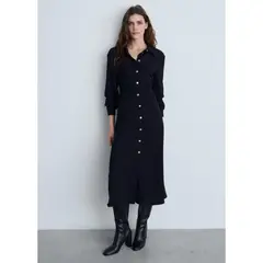 MANGO - Vestido Largo Casual Mujer