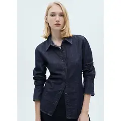 MANGO - Camisa Manga Larga 100% Algodón Mujer