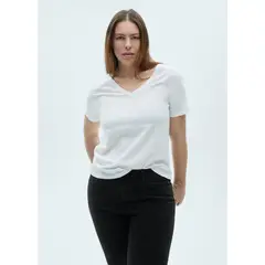 MANGO - Polo Manga Corta 100% Algodón Mujer