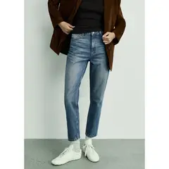 MANGO - Jean Mom Tiro Alto Mujer