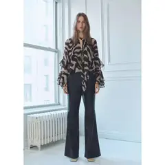 MANGO - Blusa Manga Larga Casual Mujer