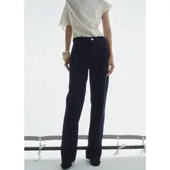 MANGO - Jean Straight Tiro Alto Mujer